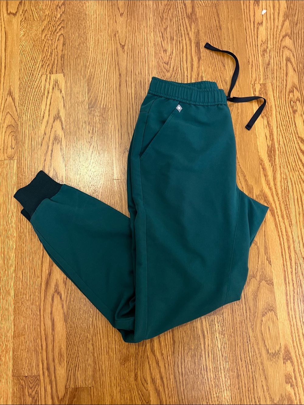 Figs Deep Forest Green Scrub Pants - Small